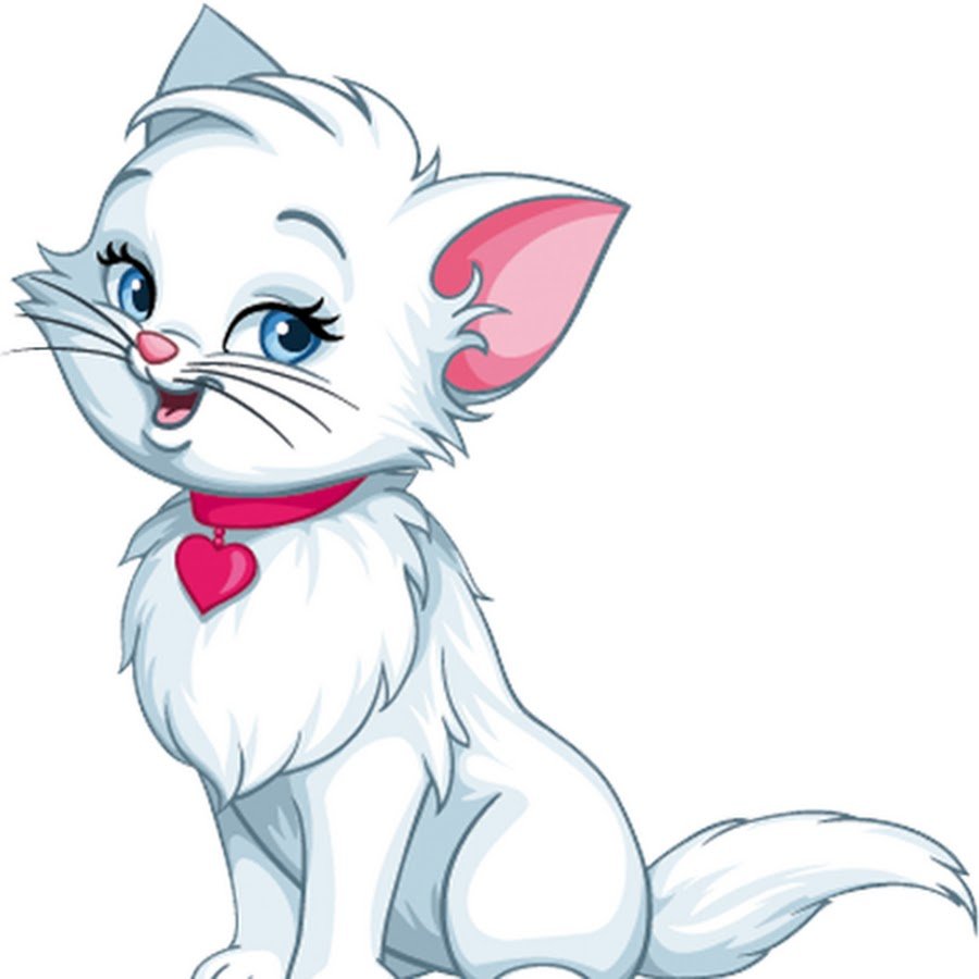 Котенок рисунок на белом фоне