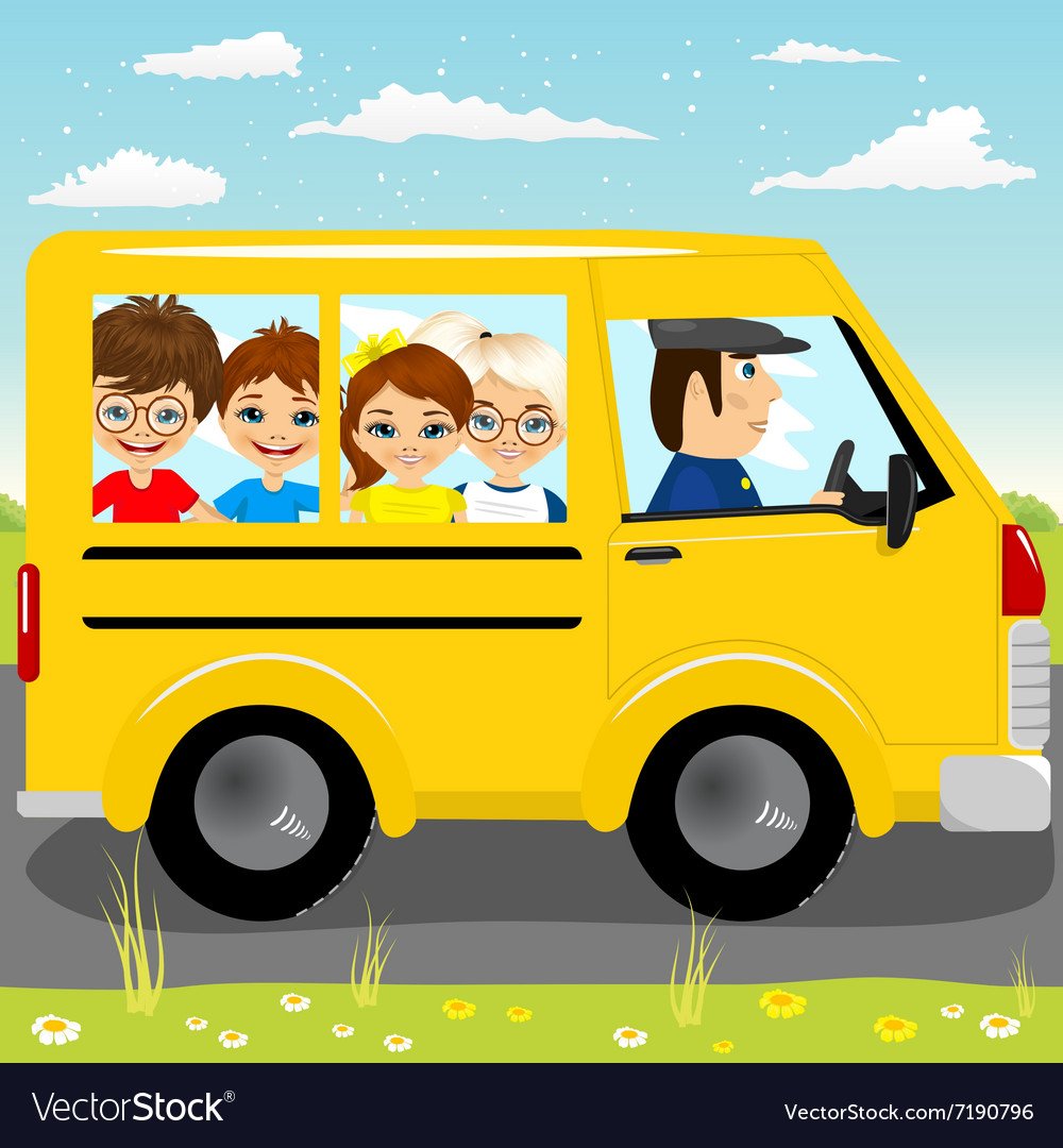 Шаблон автобус для малышей