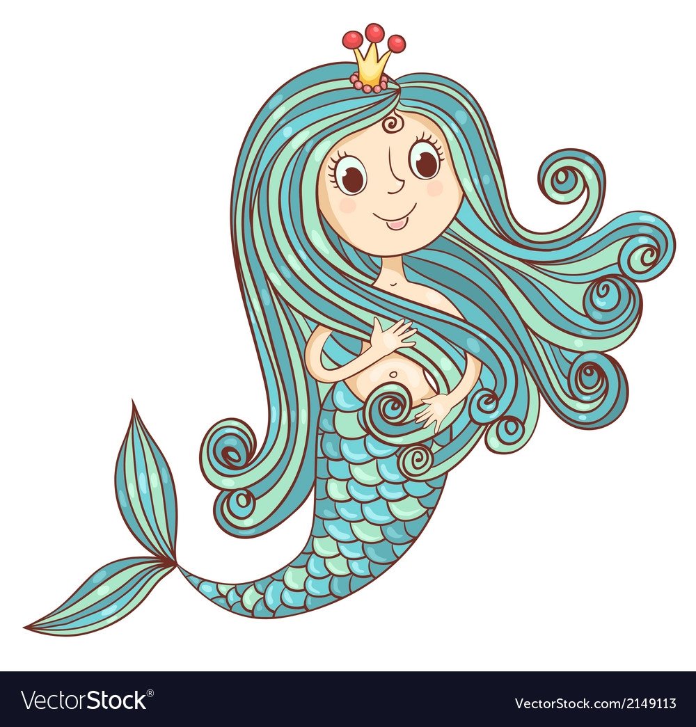 Русалка рисунок для детей