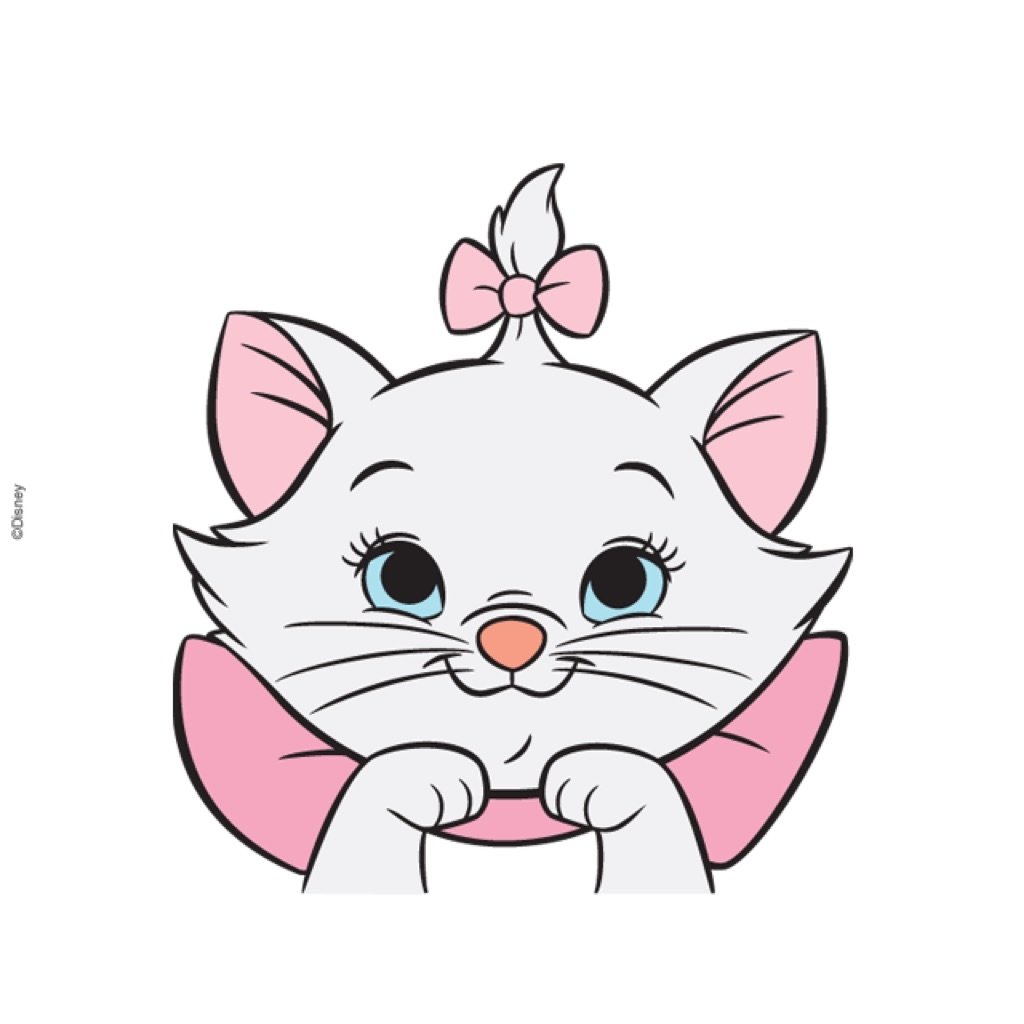 Белый котенок мультяшный