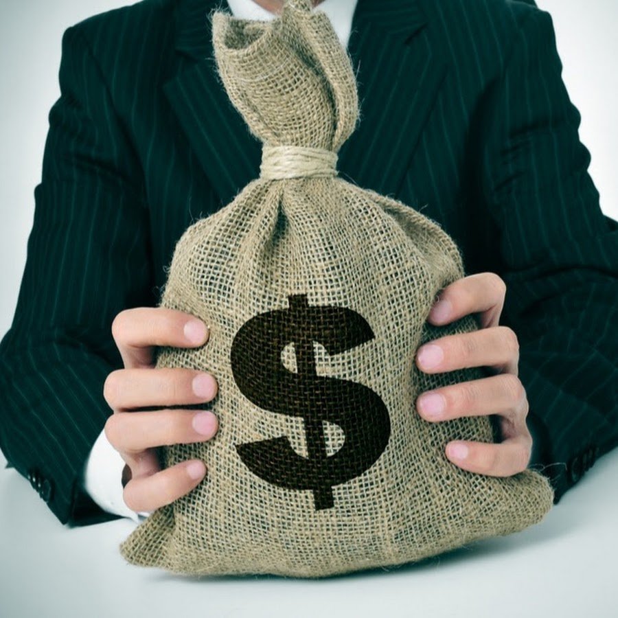 Рука с мешком денег