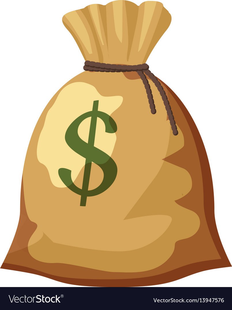 Мешок с долларами вектор