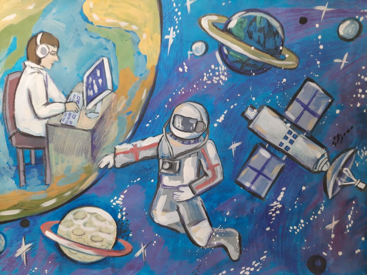 Рисование космическое пространство