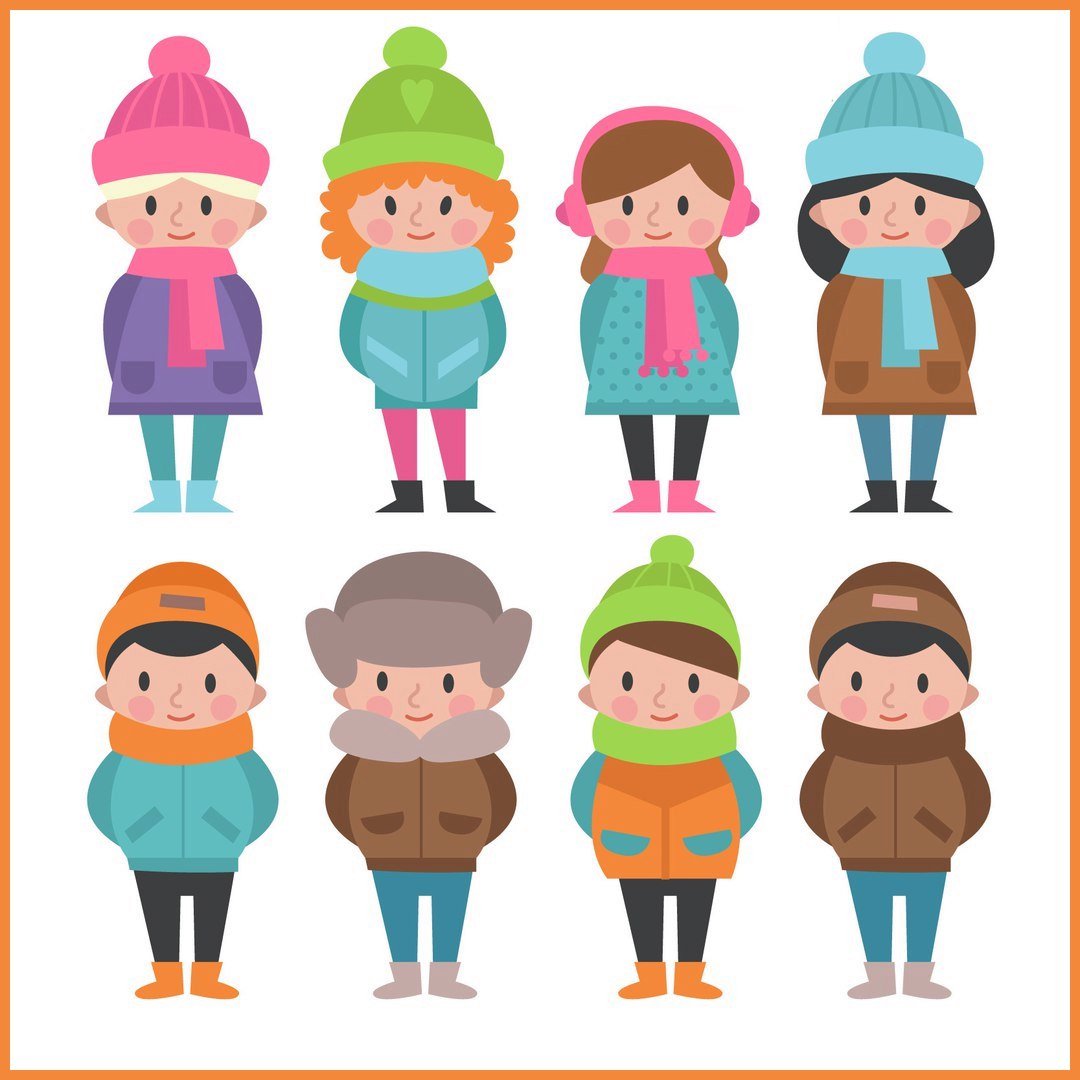 Человечек в зимней одежде