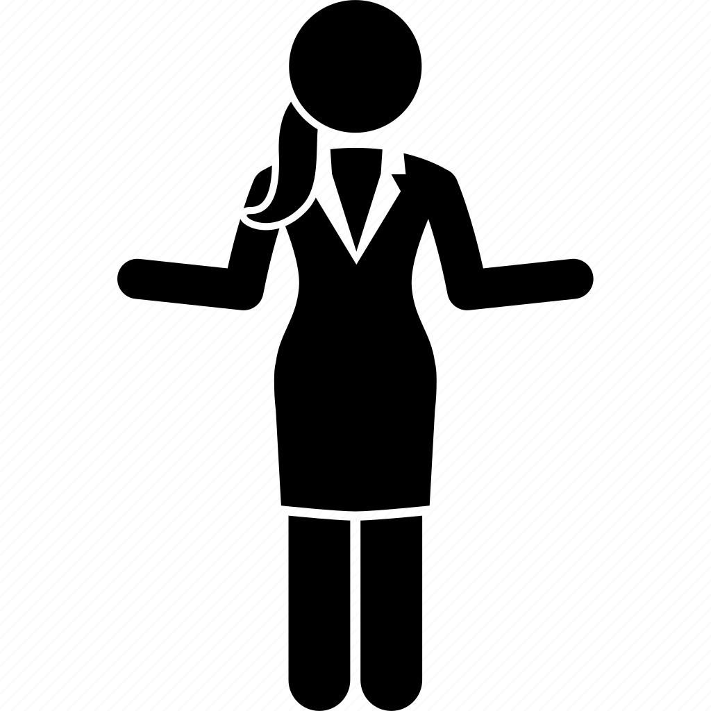 Значок человечка женщины