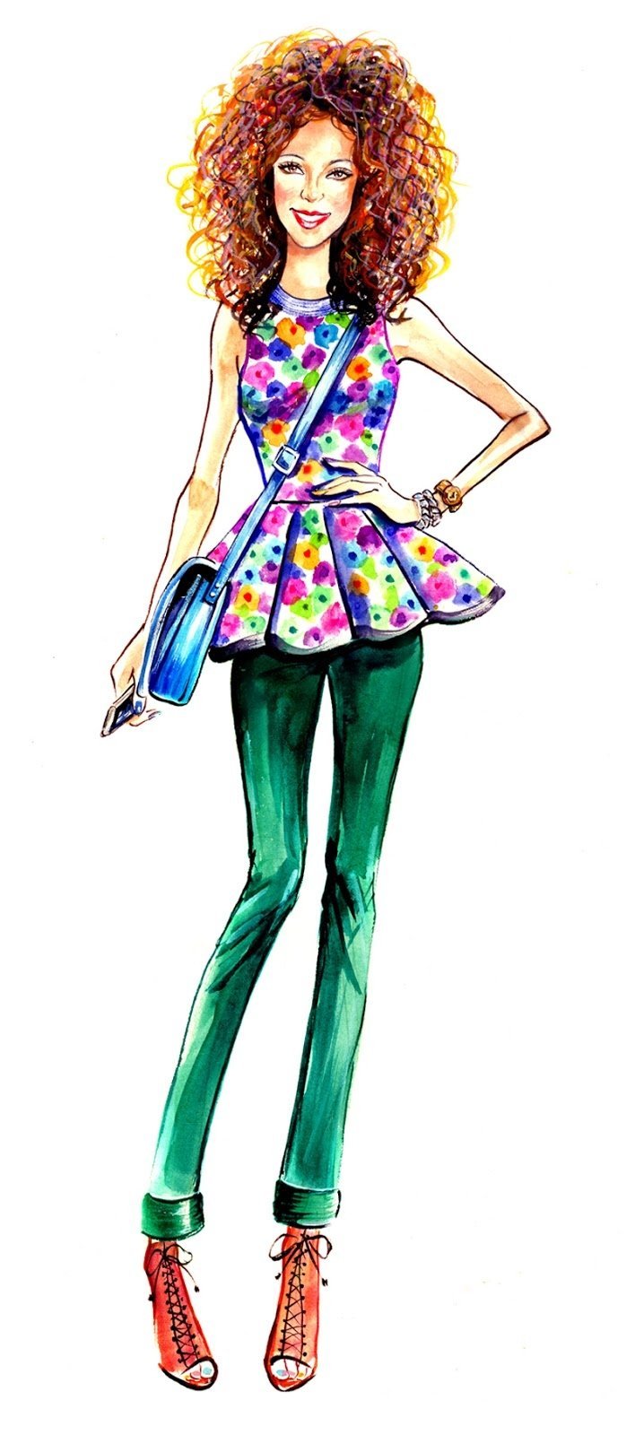 Мультяшные модные девушки