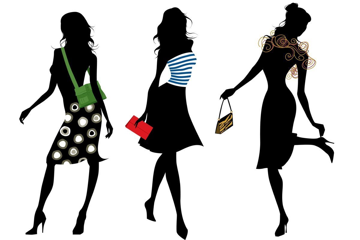 Силуэт модной женщины