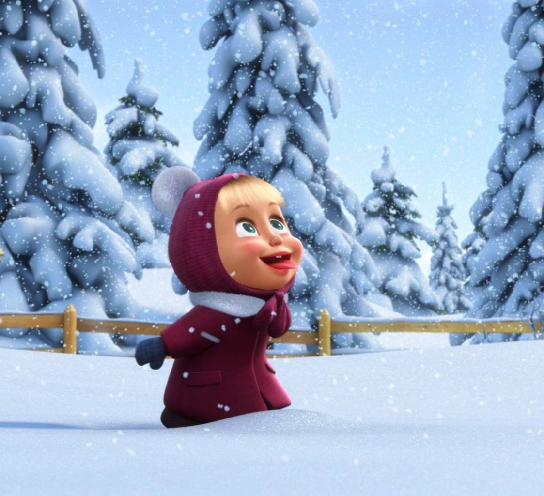 Маша из Маша и медведь зима