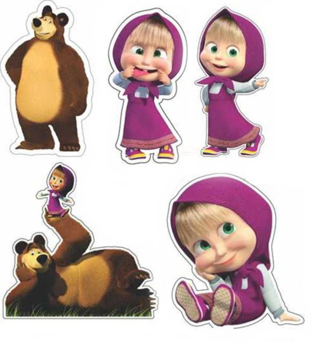 Вафельная печать Маша и медведь