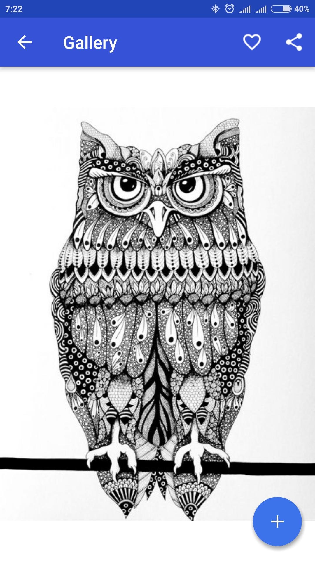 Филин Зентангл