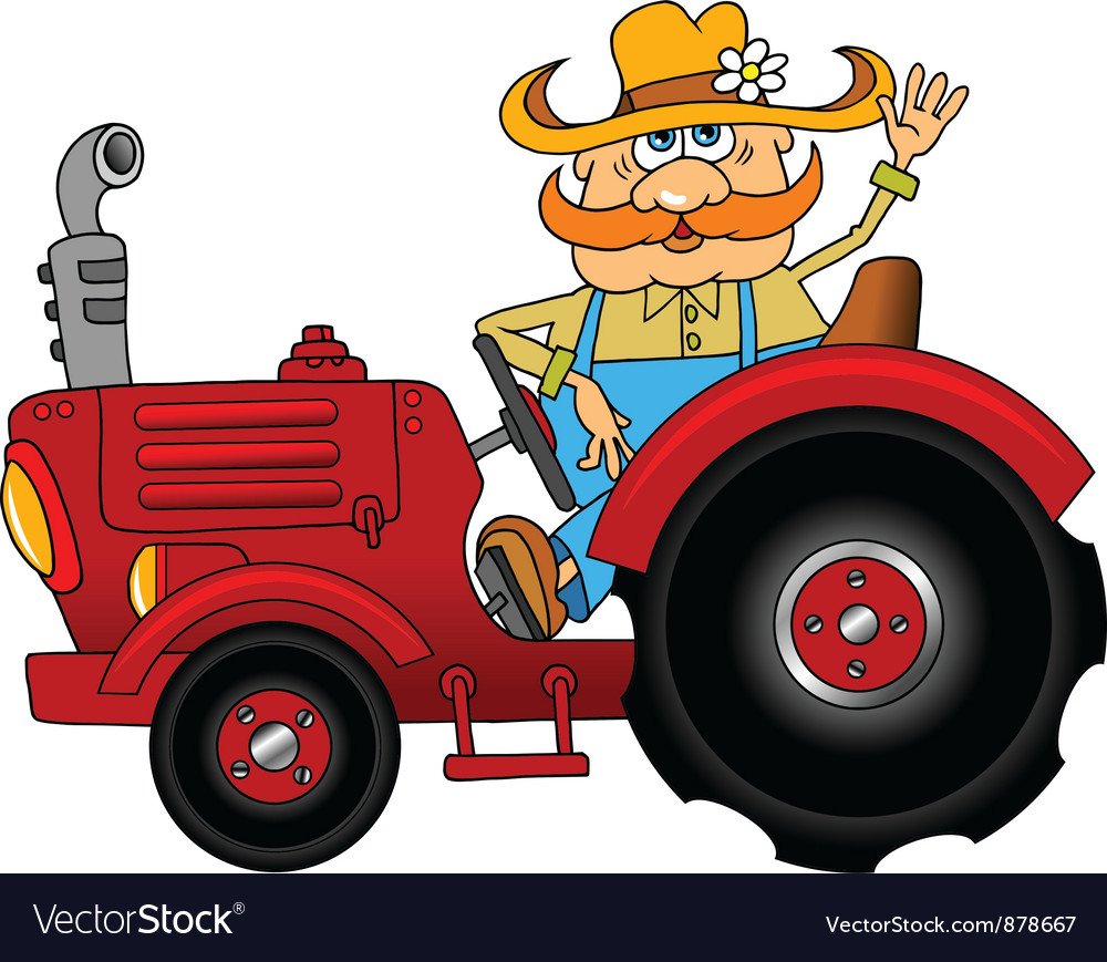 Тракторист иллюстрация