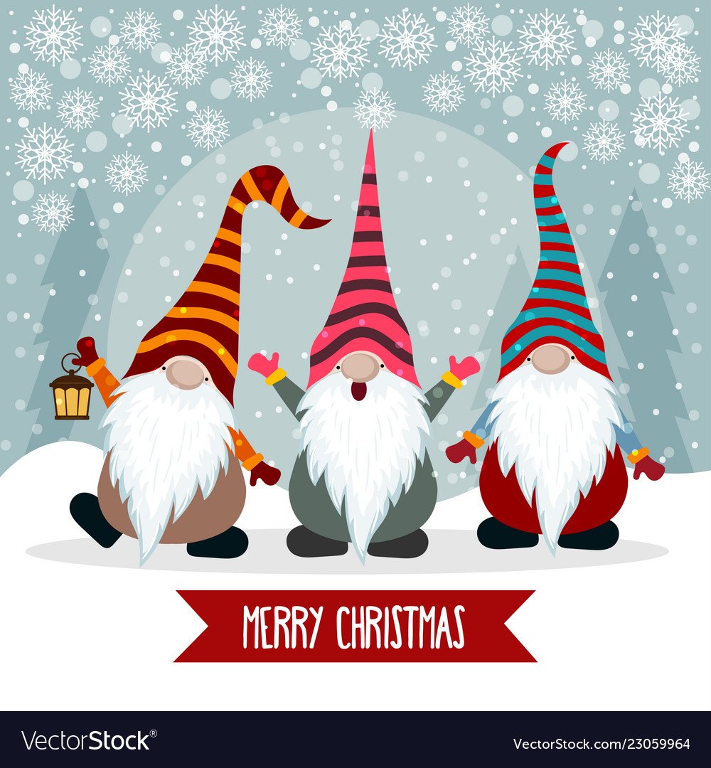Рождественские Гномы вектор