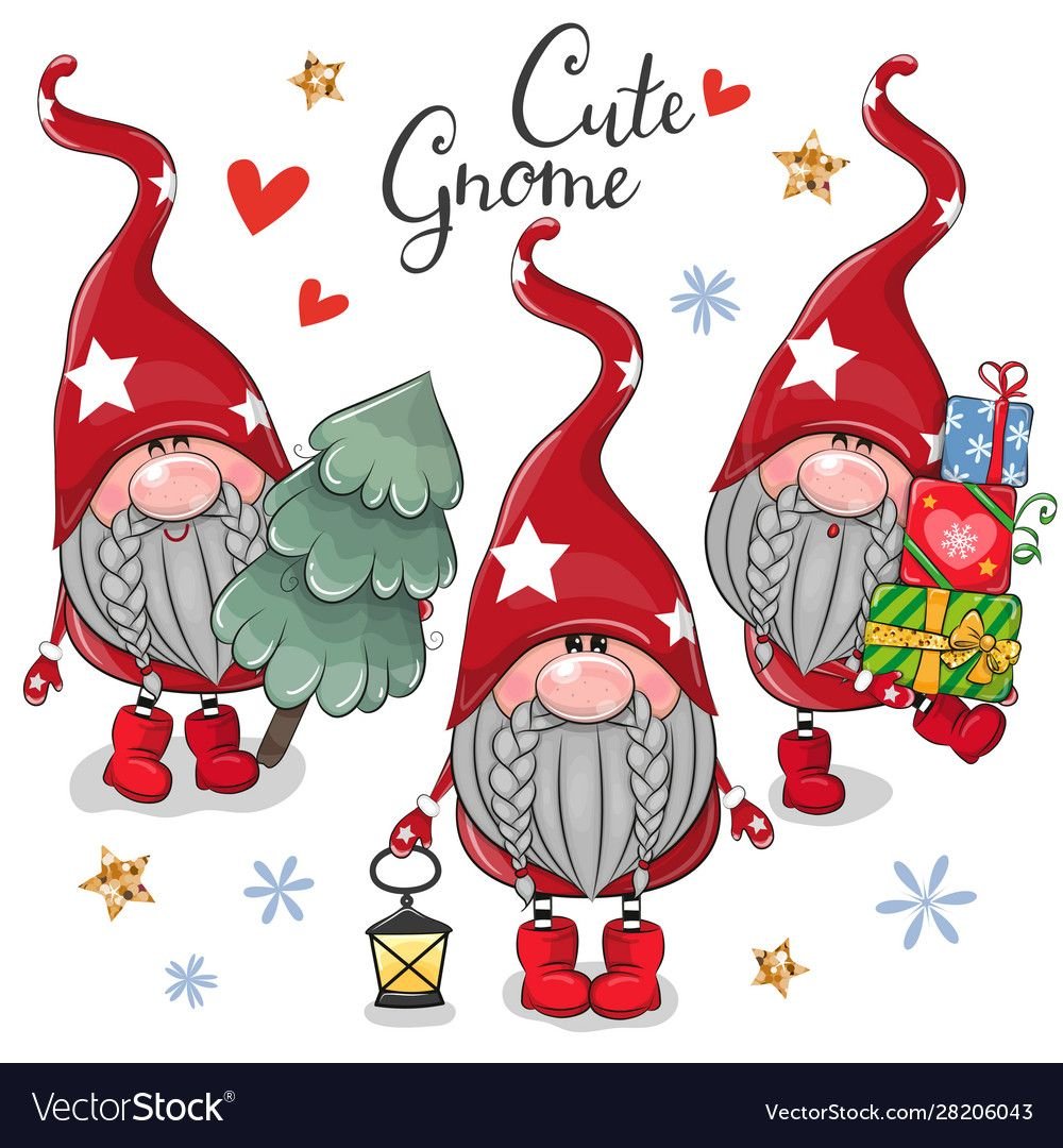 Салфетки для декупажа с гномами