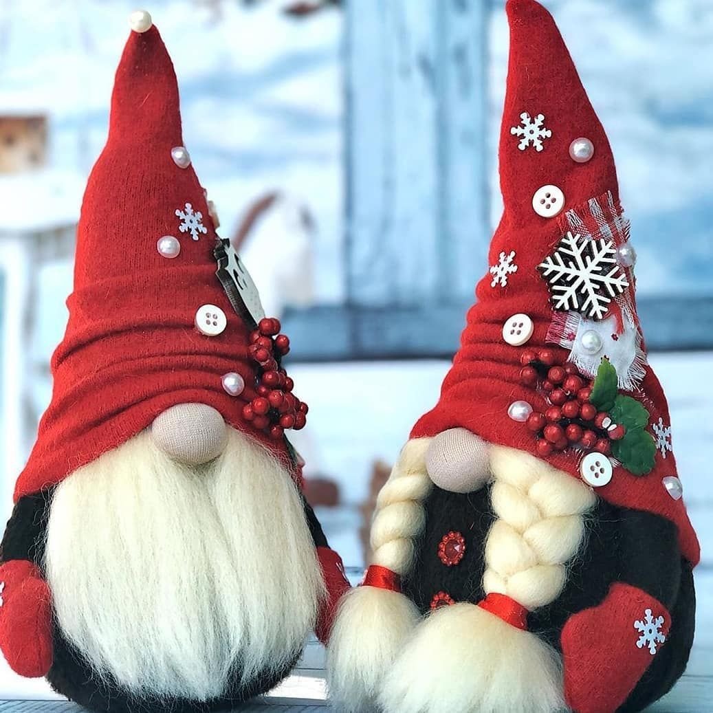 Рождественские Гномы трафарет