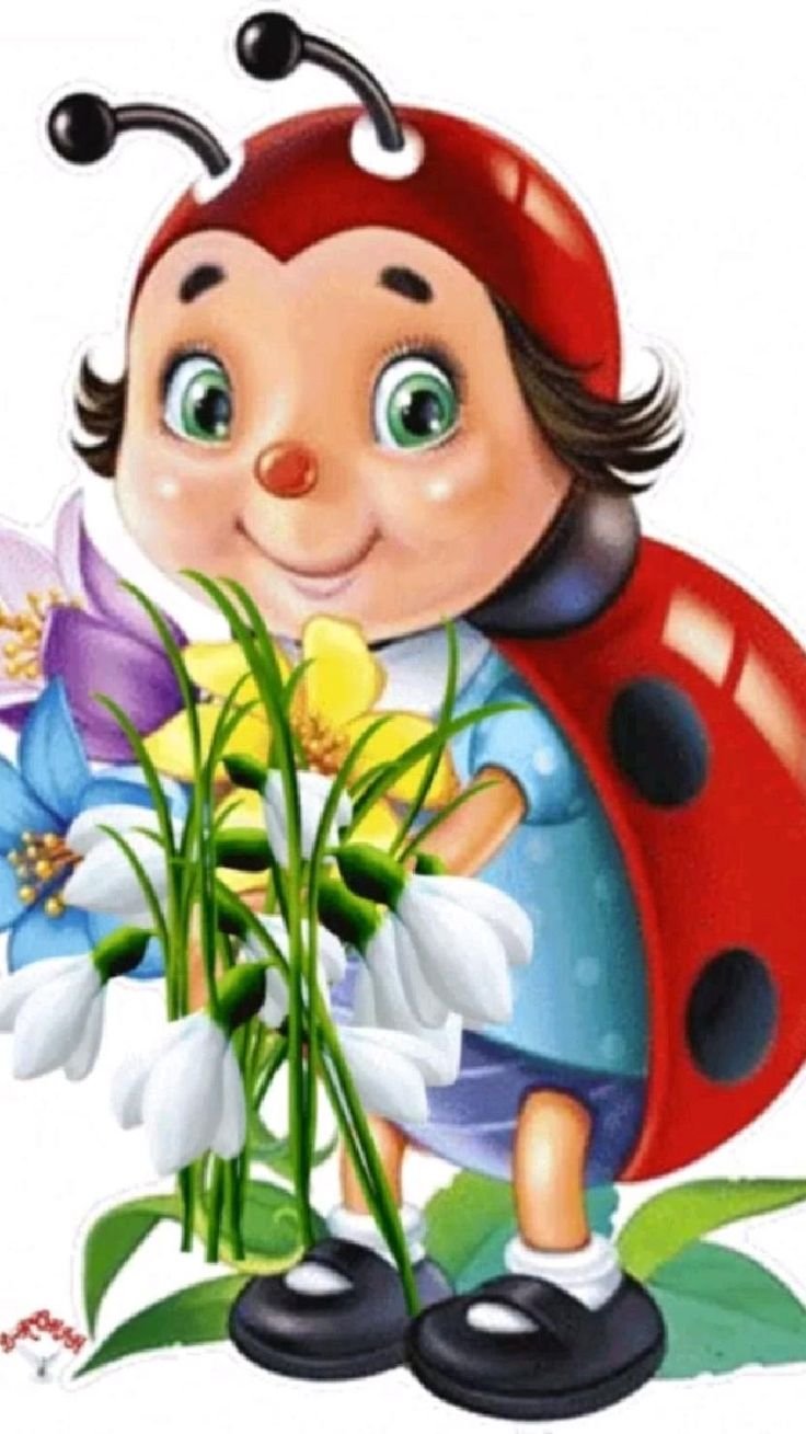 Трафарет Божьей коровки для вырезания