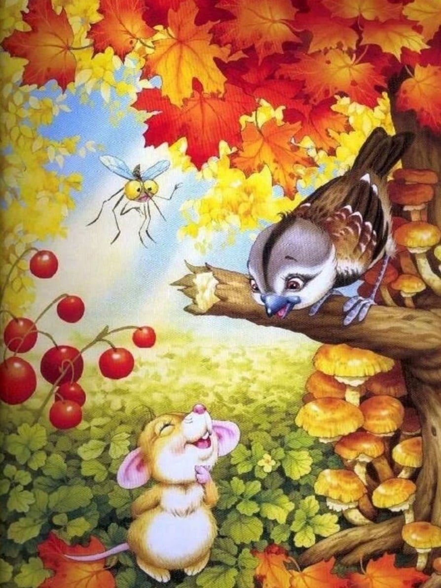 Плакат вырубной "Белочка"