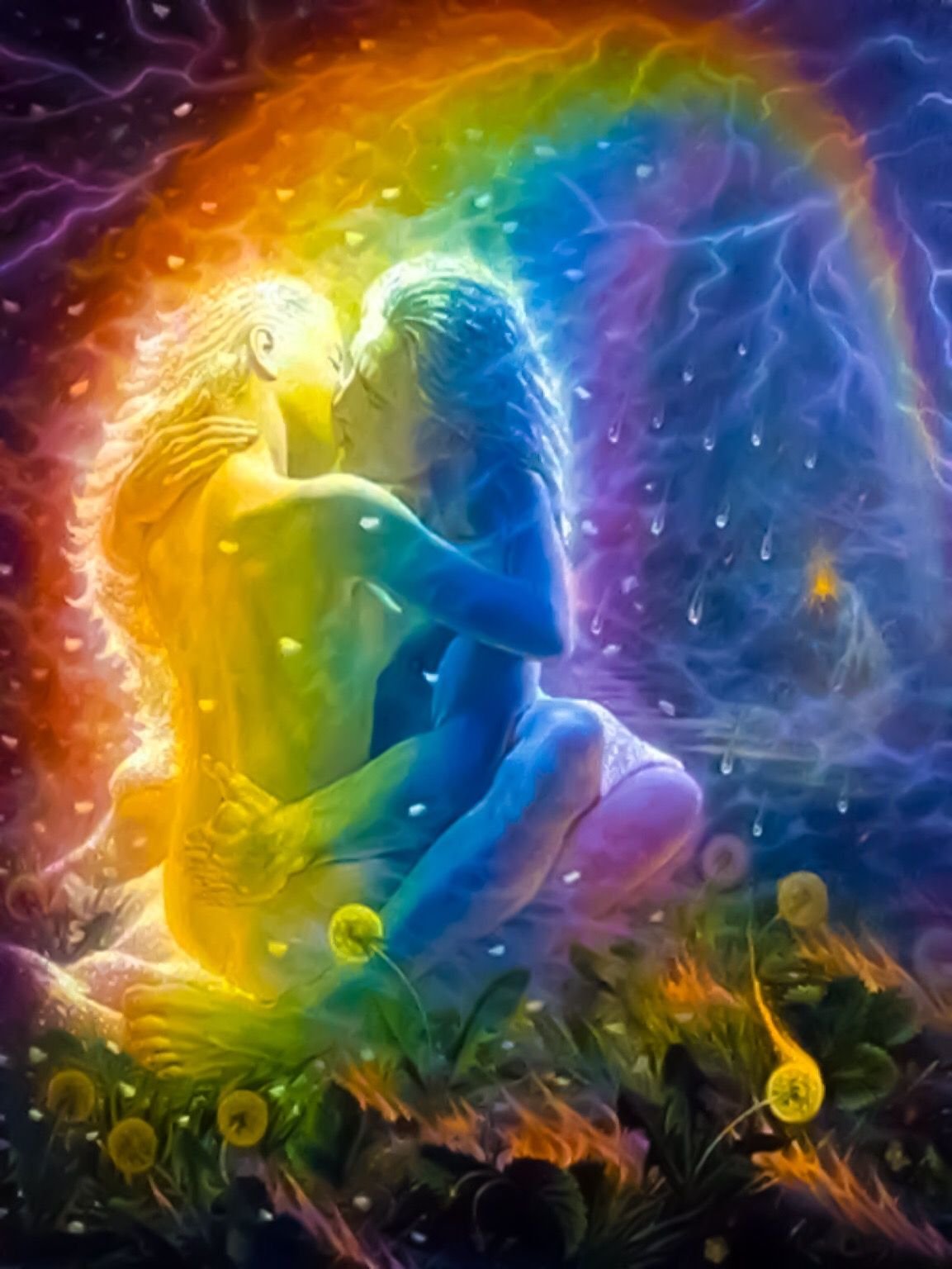 Парень обнимает девушку сзади