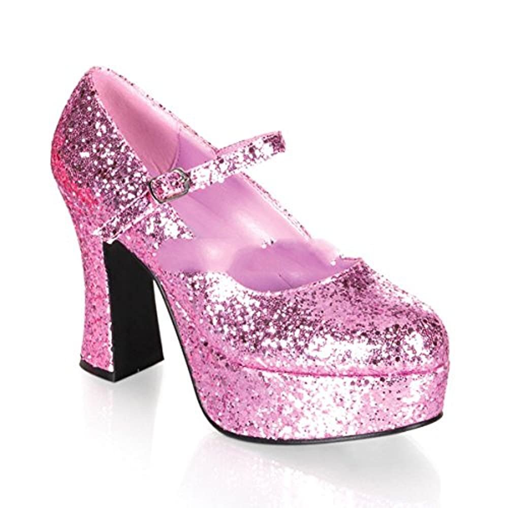 Туфли розовые Demonia блестящие