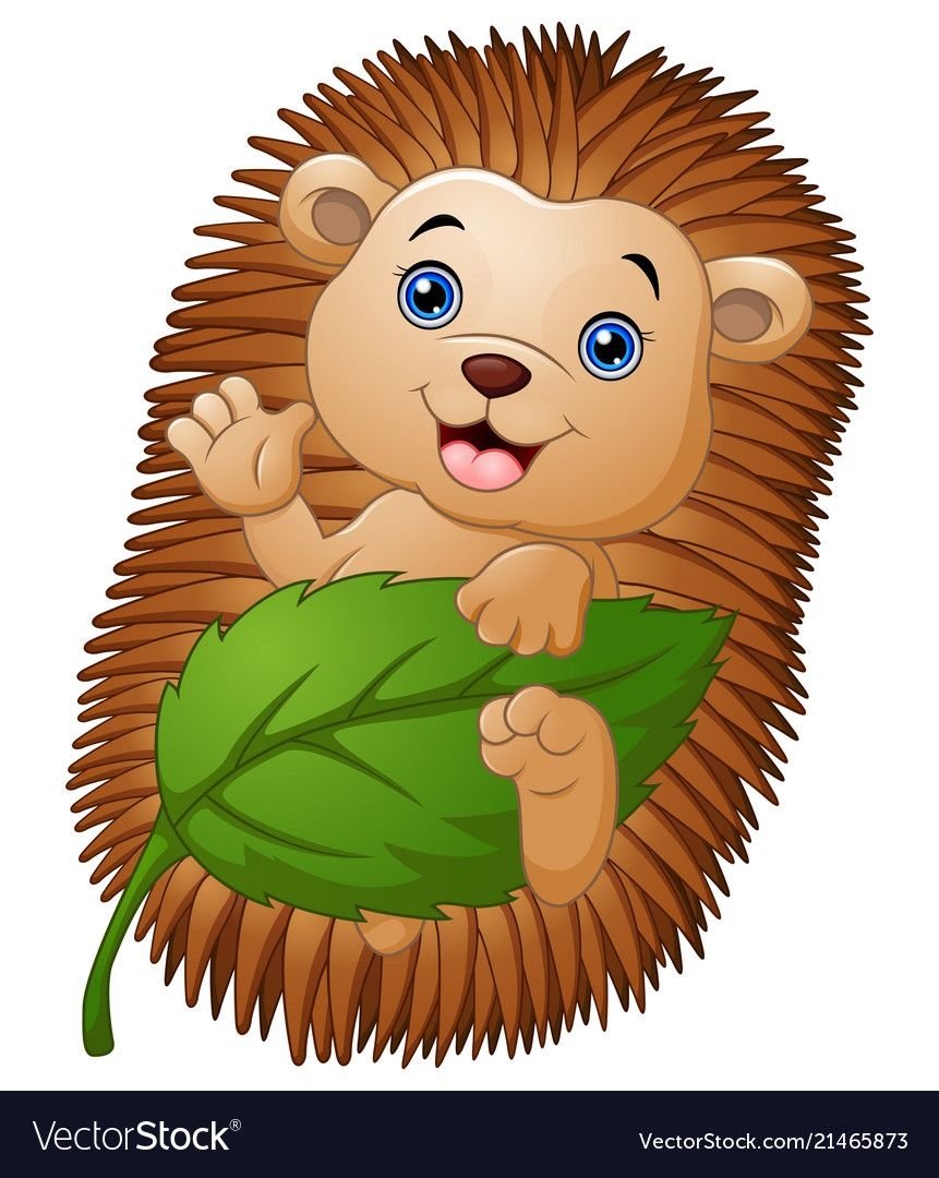 Ежик с листиком