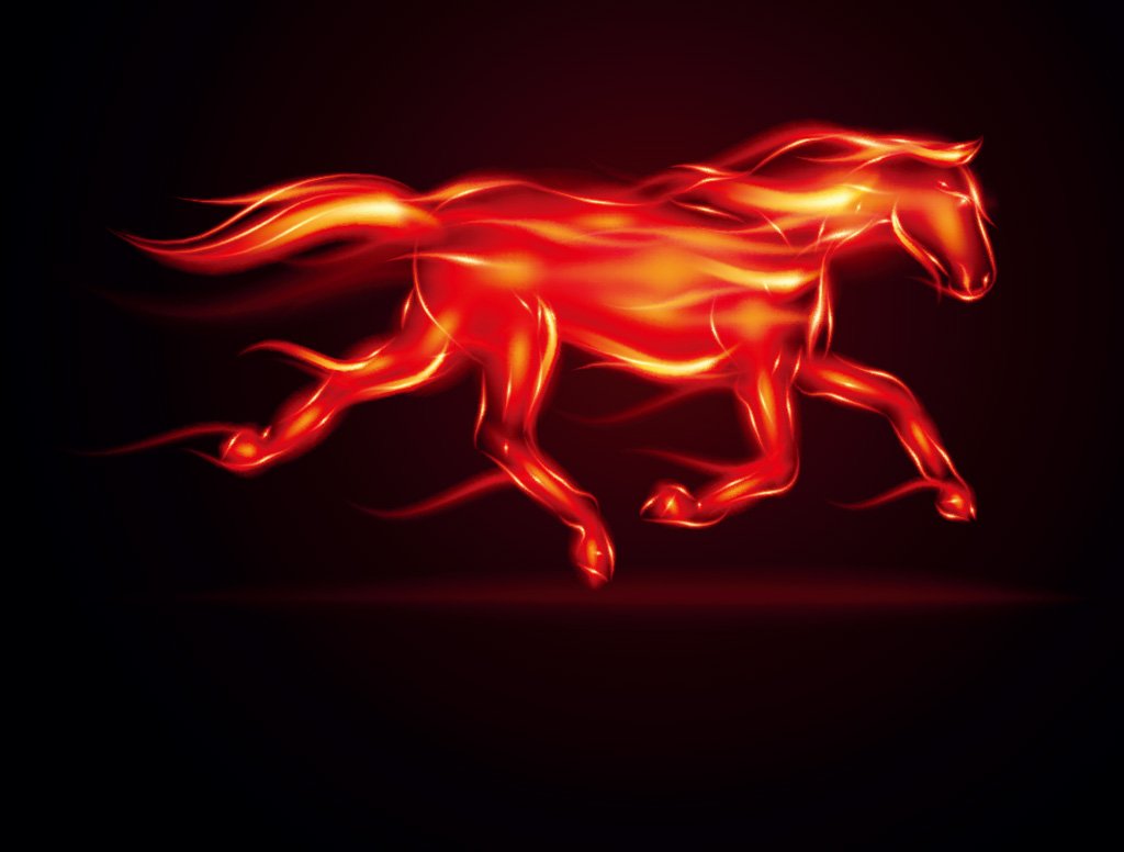 Лошадь в огне