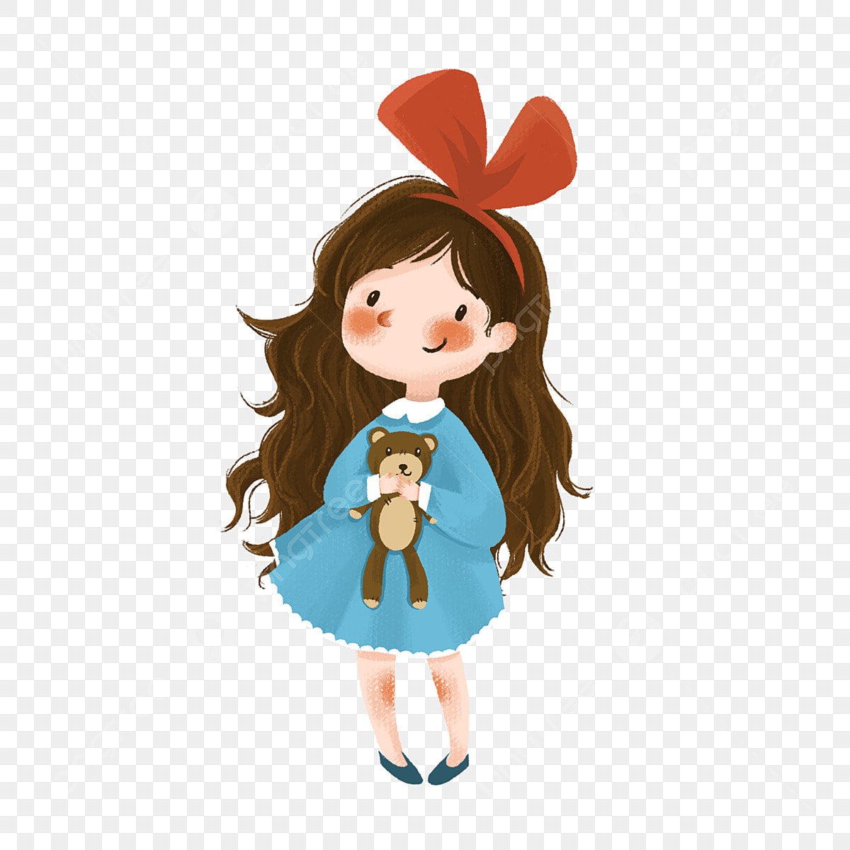 Девочка с бантиком мультяшка