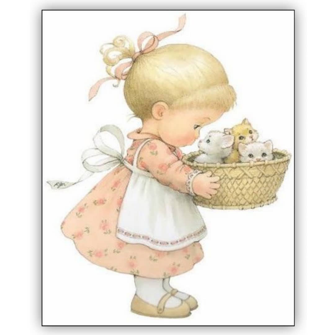 Мультяшная девочка смеется