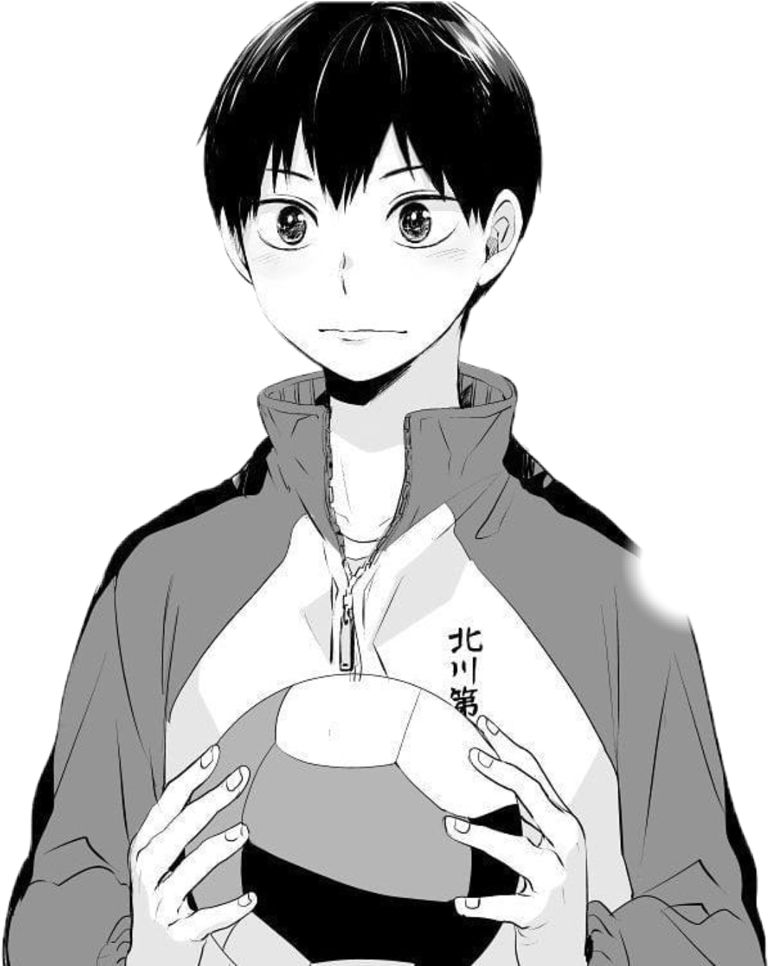 Аниме волейбол Ямагучи чёрно белые