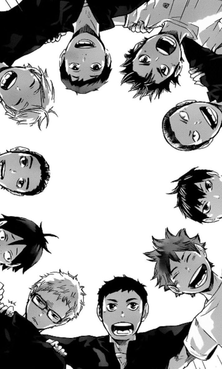 Волейбол аниме чб