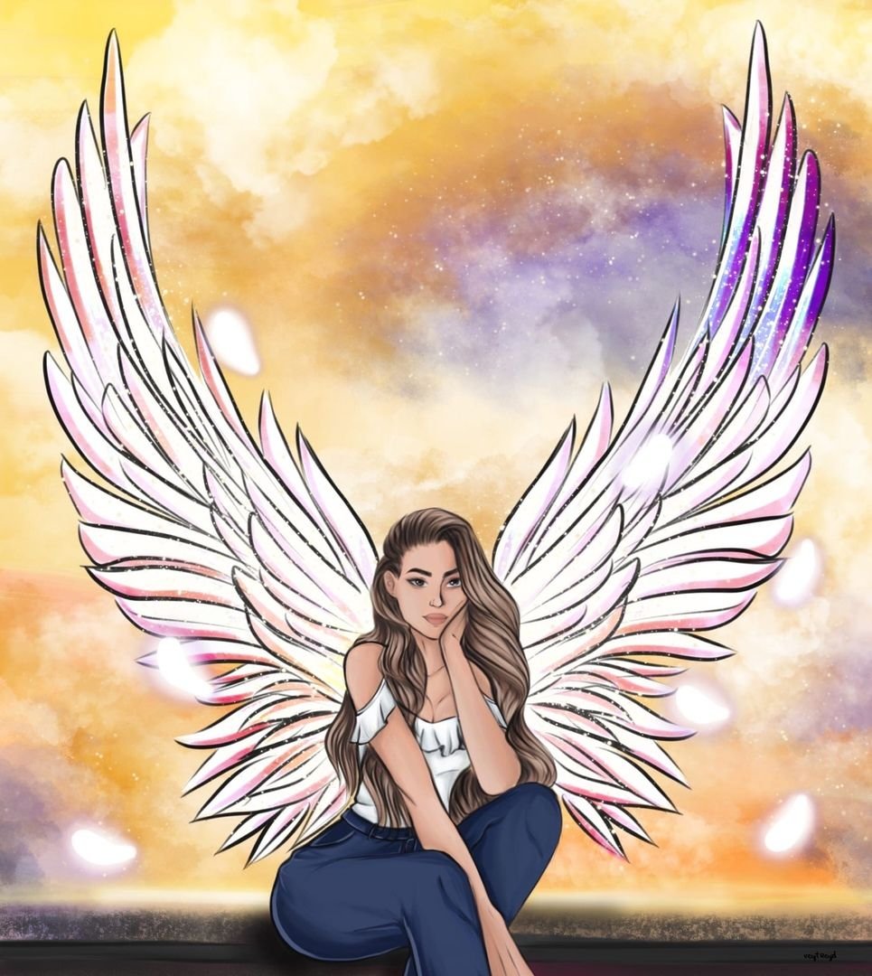 Фэнтези ангел и ребенок