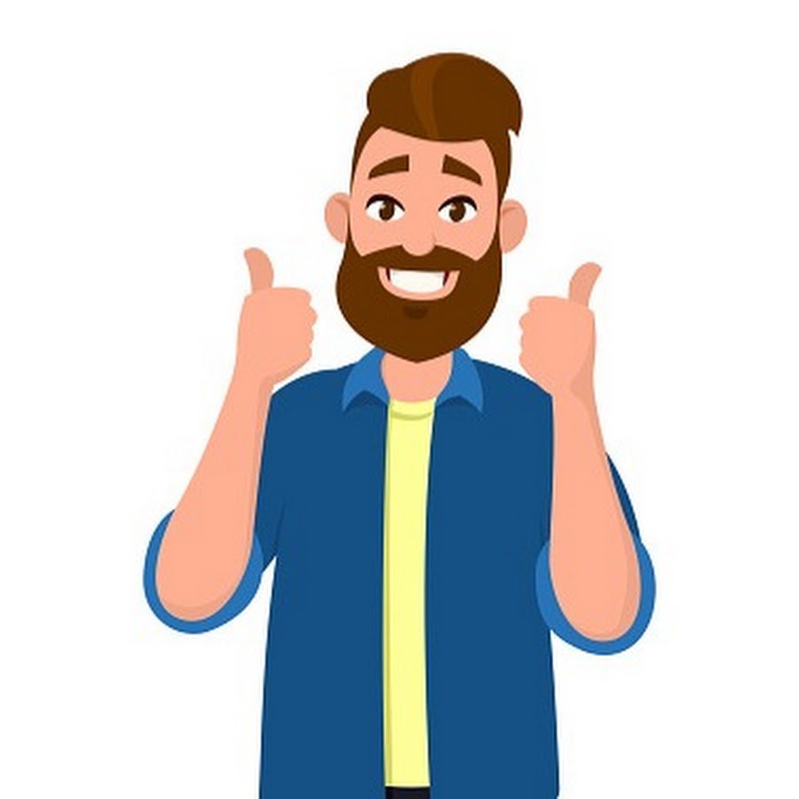 Парень показывает класс вектор