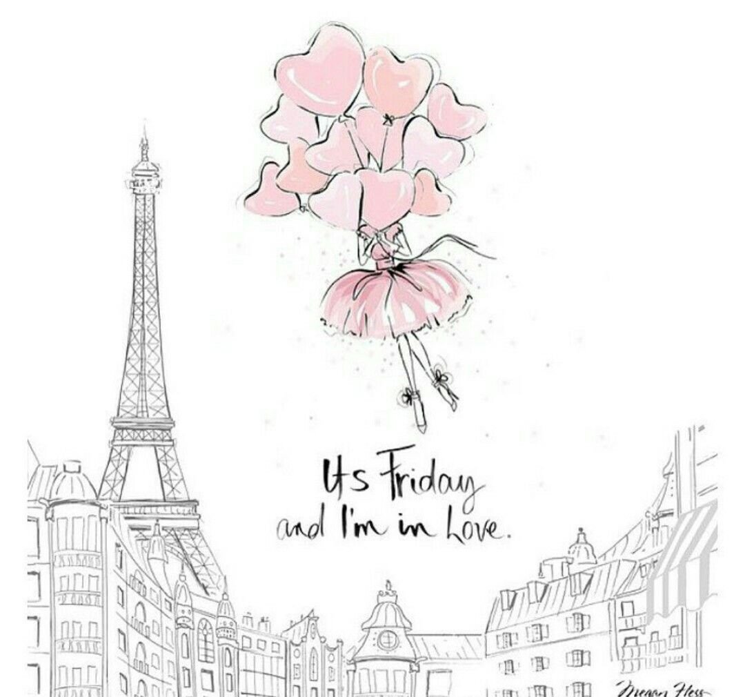 Париж тематический рисунок