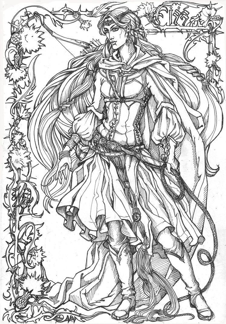 Рисунки для раскрашивания фэнтези