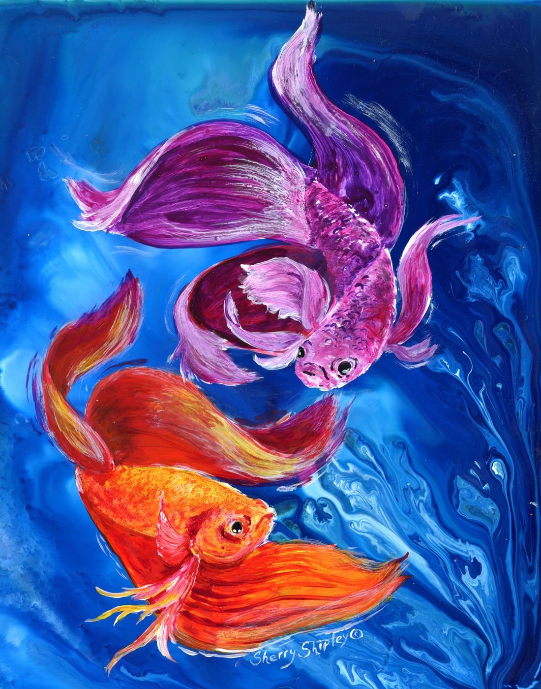 Золотая рыбка арт