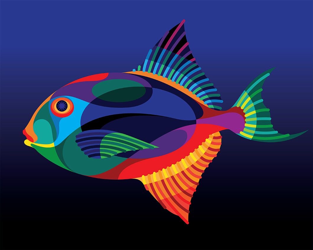 Разноцветные рыбы