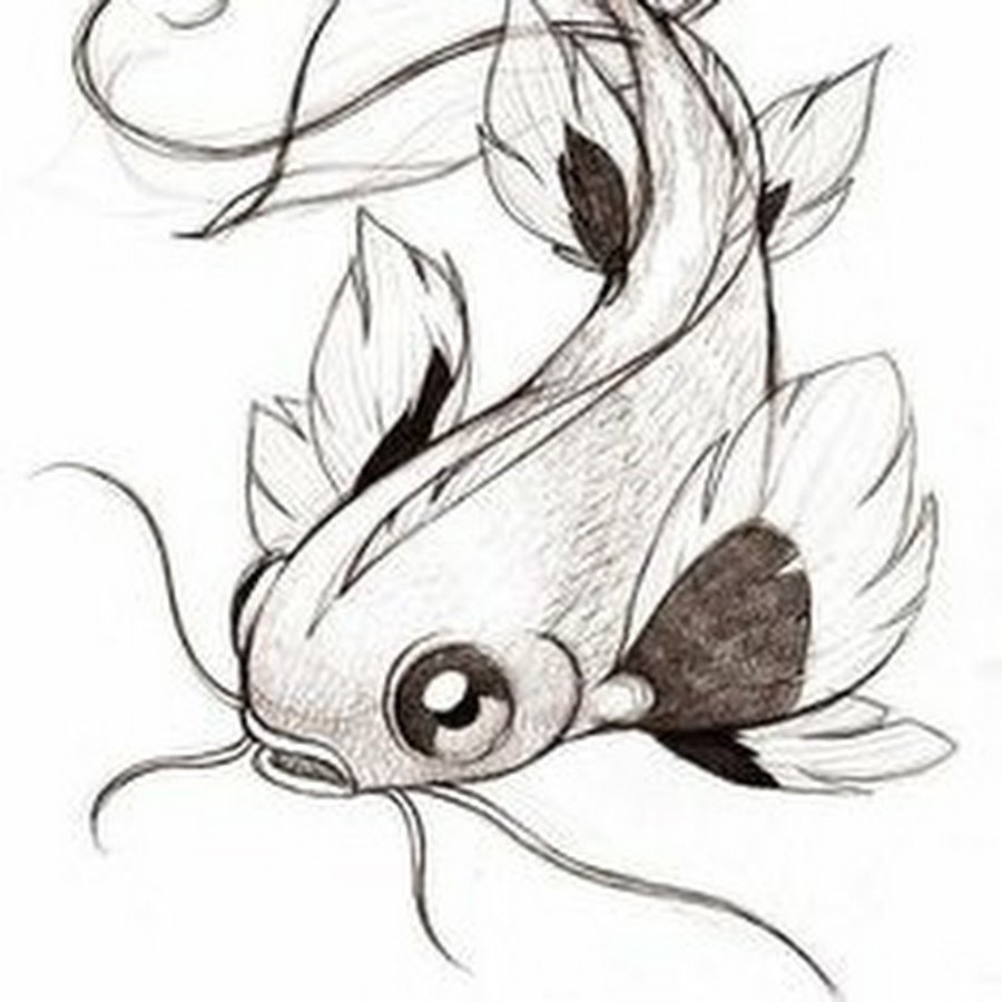 Рыбка карандашом