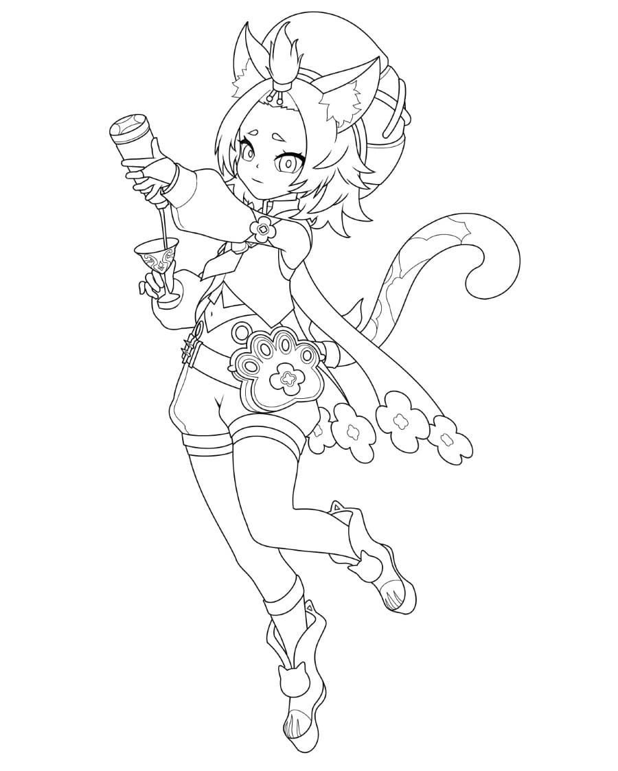 Раскраска Геншин Импакт