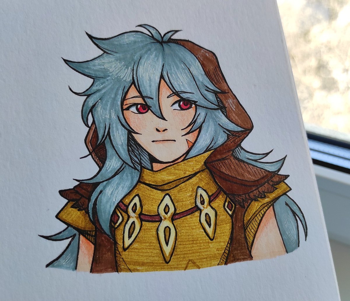 Срисовка Сяо из Геншин Импакт