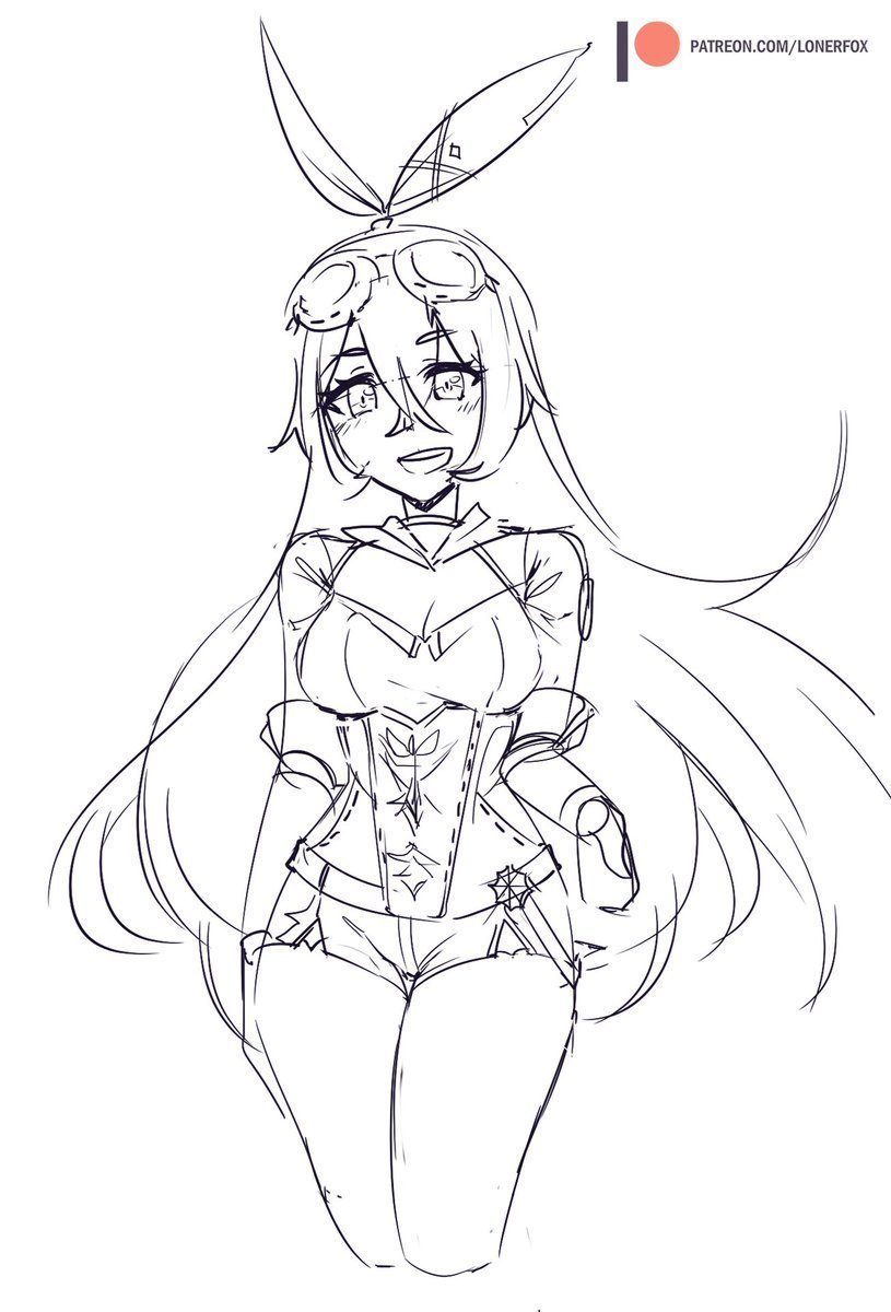 Геншин Импакт персонажи карандашом