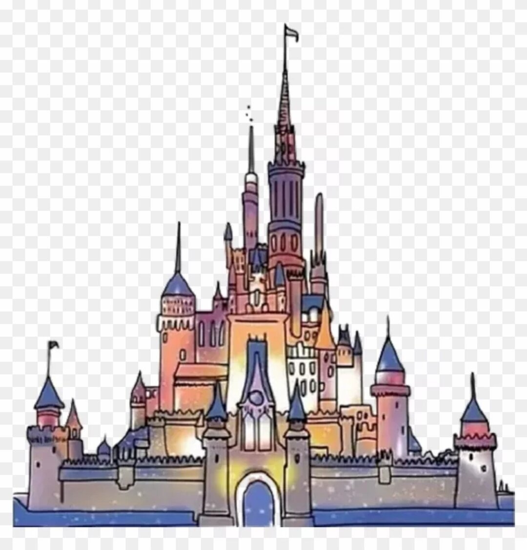 Замок Walt Disney вектор