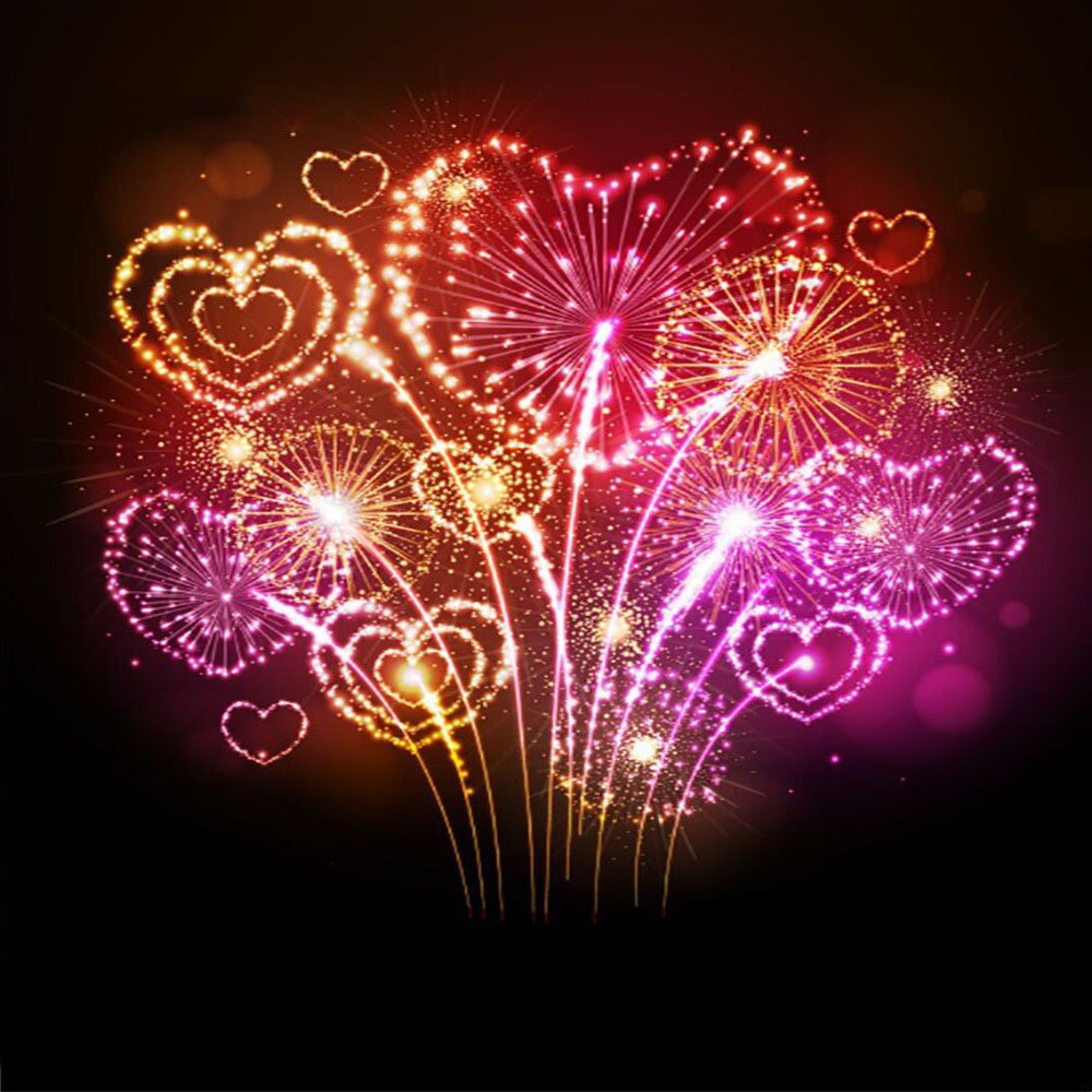 Открытка фейерверк