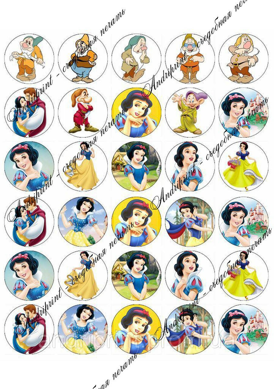 Принцессы Диснея для топперов