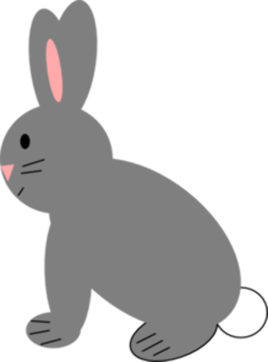 Заяц сидит мультяшный
