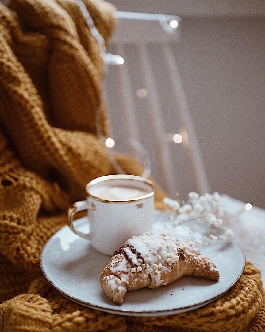 Утро кофе зима