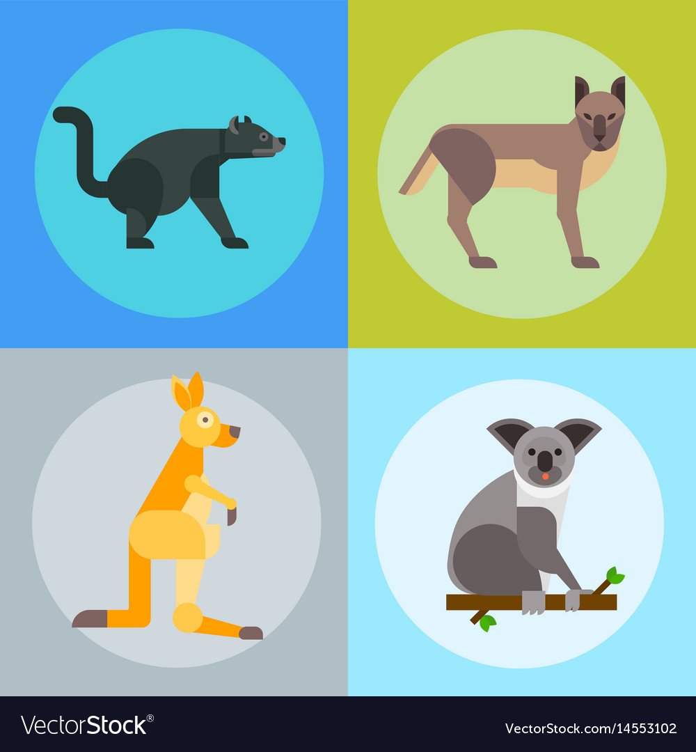 Рисуночки животных в Австралии