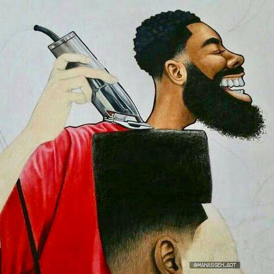 Негр парикмахер