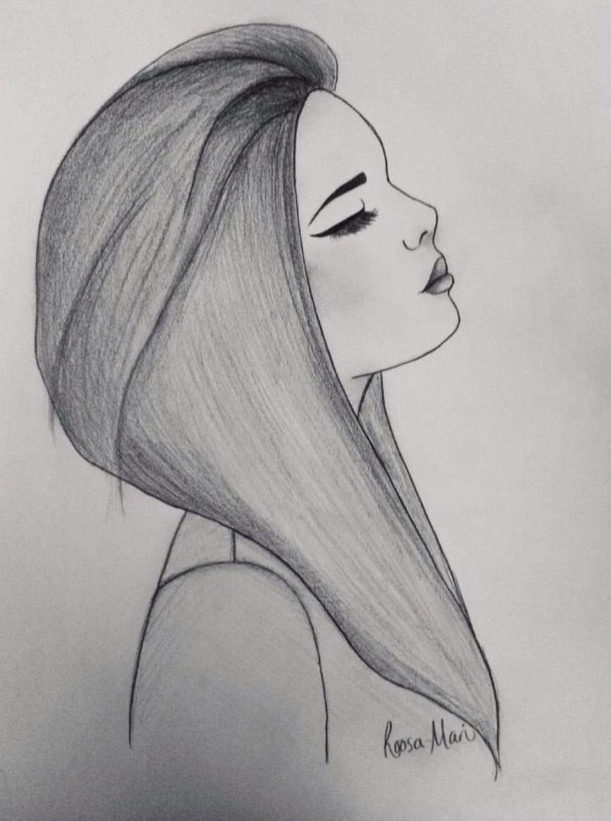 Картинки для срисовки лёгкие девочки