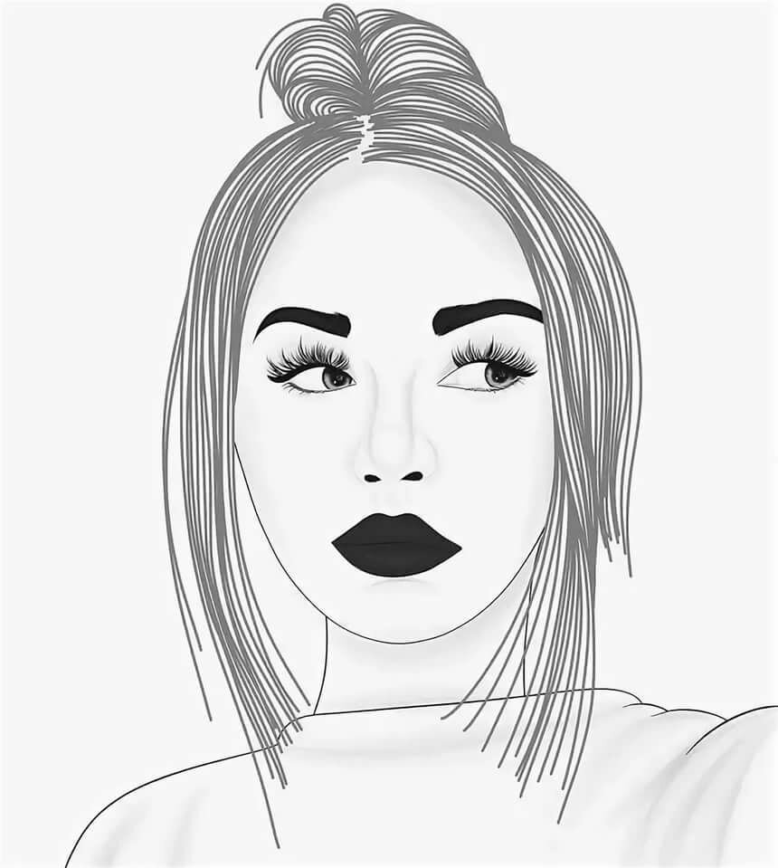 Классные рисунки девушек для срисовки