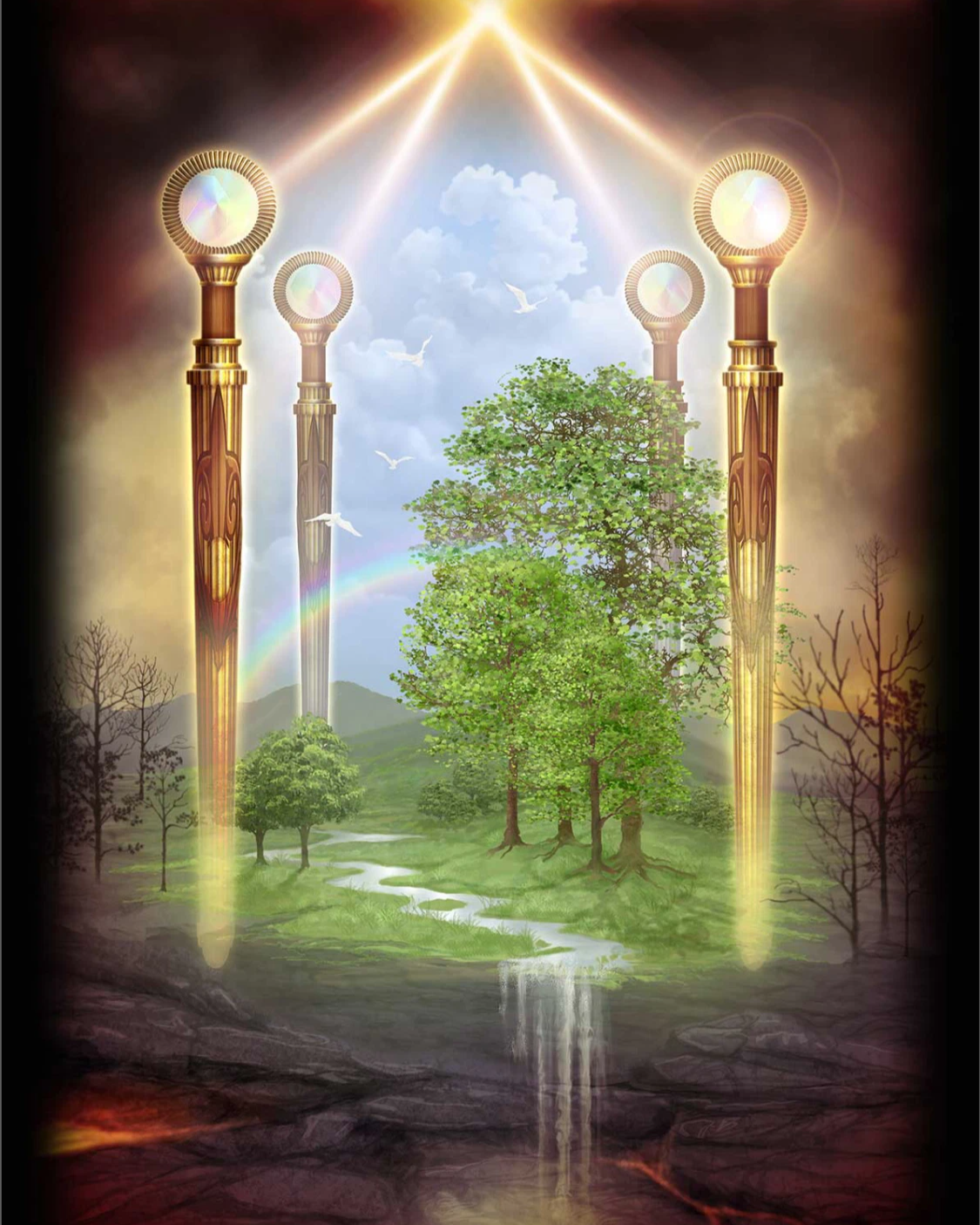 Двойка жезлов Таро Святой смерти