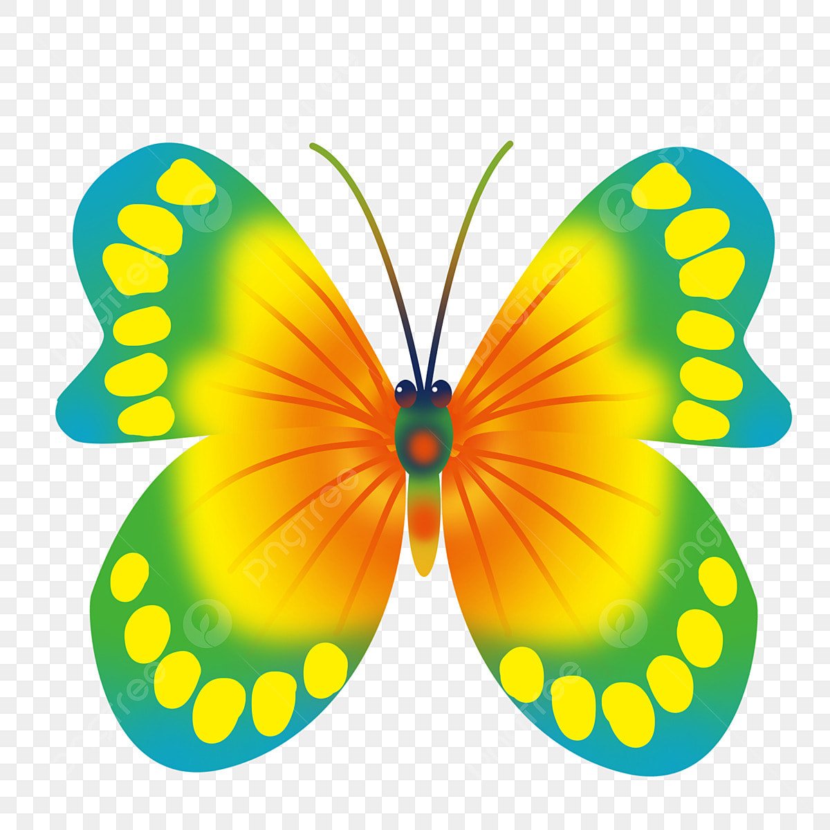 Крылья "бабочка" (цв: желтый )