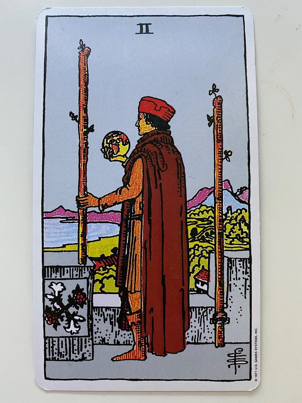 Таро Райдера Уэйта тройка жезлов